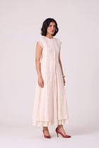 Vesna Red Stripe Maxi Dress view 3