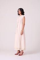 Vesna Red Stripe Maxi Dress view 4