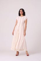 Vesna Red Stripe Maxi Dress view 6