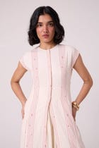 Vesna Red Stripe Maxi Dress view 7