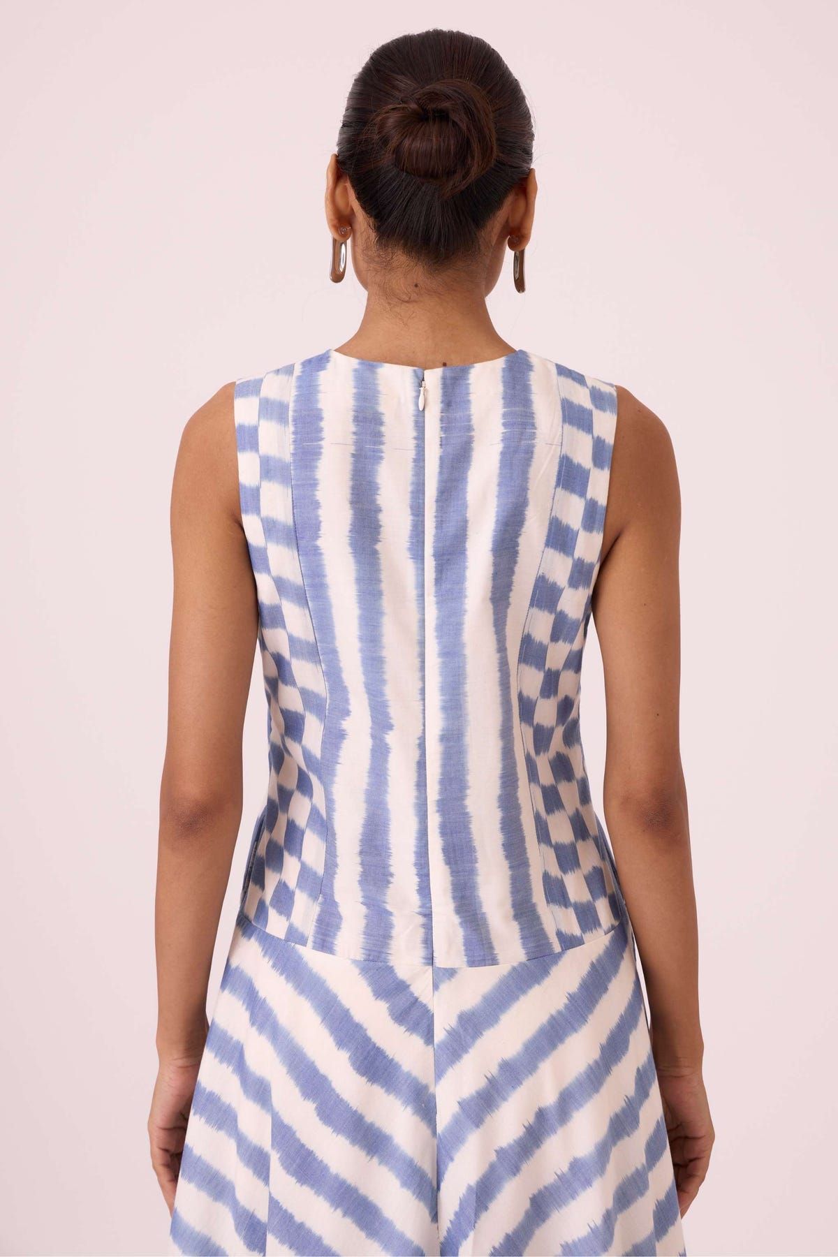 Myshkin Blue Striped Ikat Dress - image 12