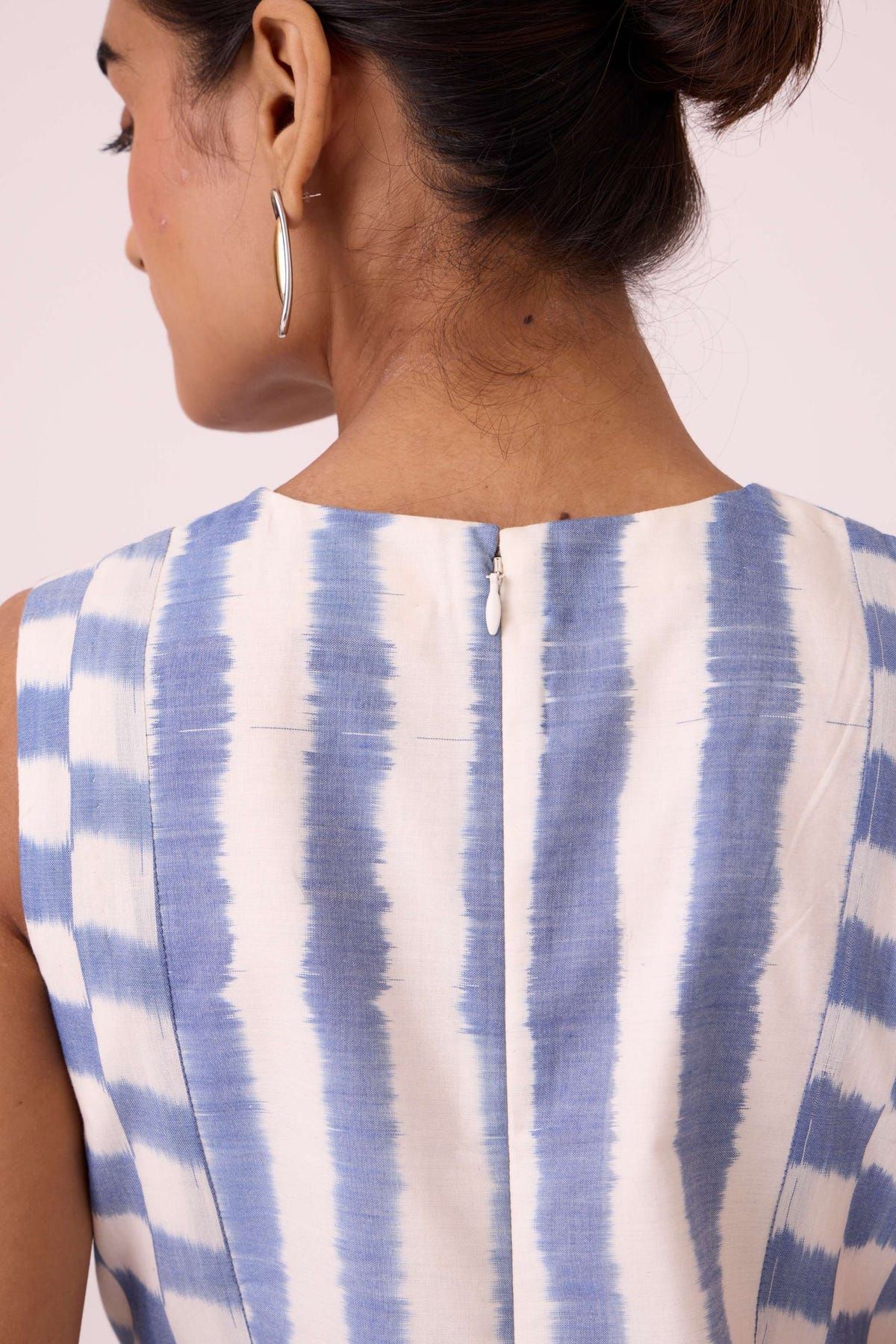 Myshkin Blue Striped Ikat Dress - image 13