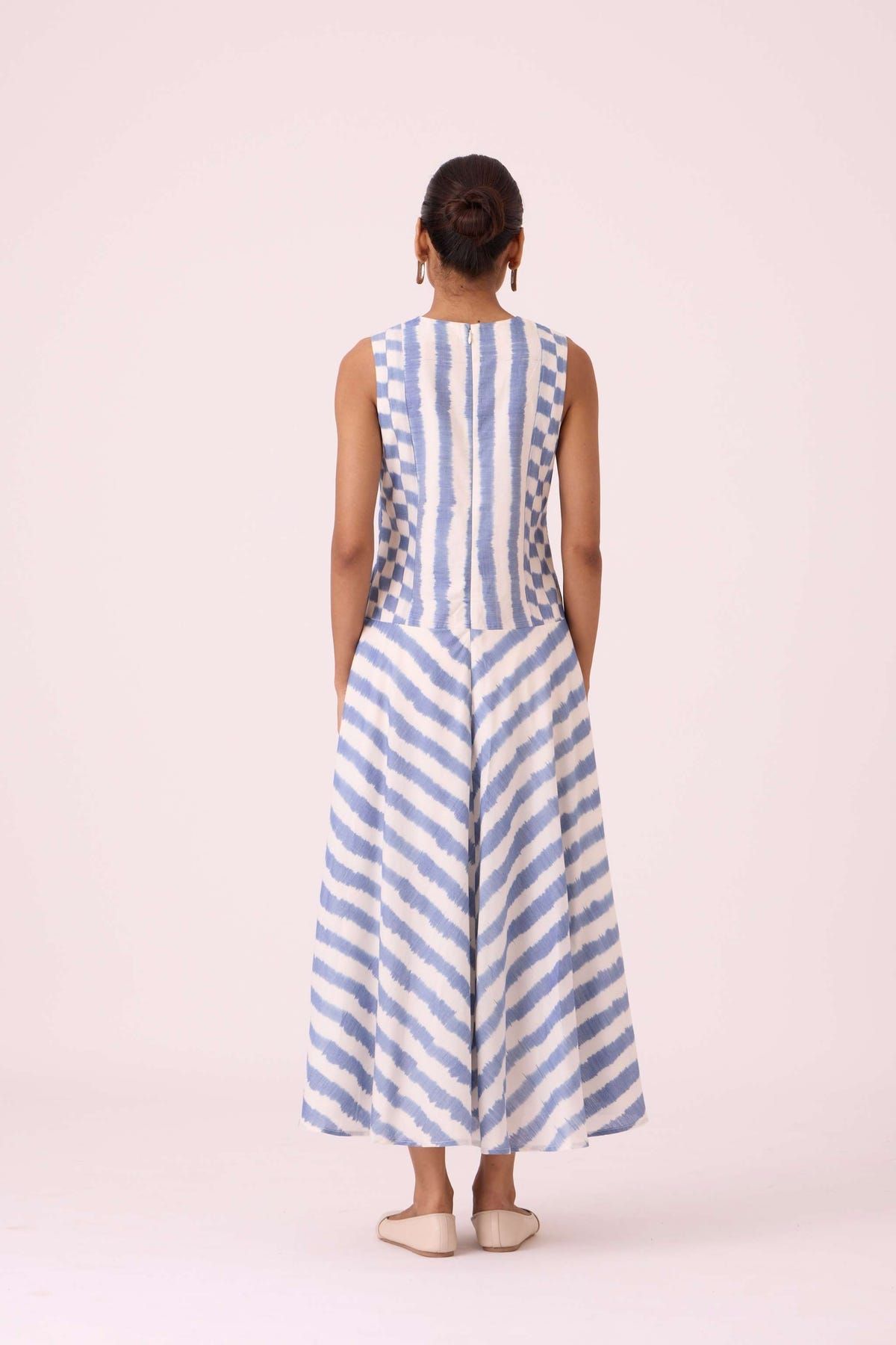 Myshkin Blue Striped Ikat Dress - image 14