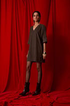 Stad Olive Needlecord Shift Dress view 11