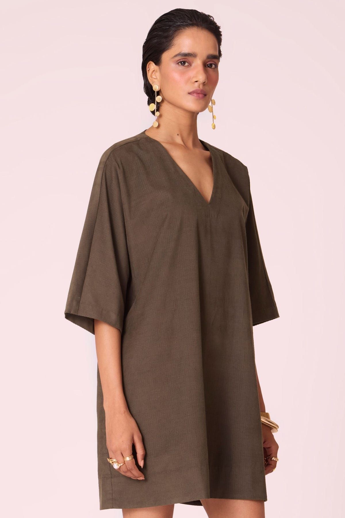 Stad Olive Needlecord Shift Dress - image 3