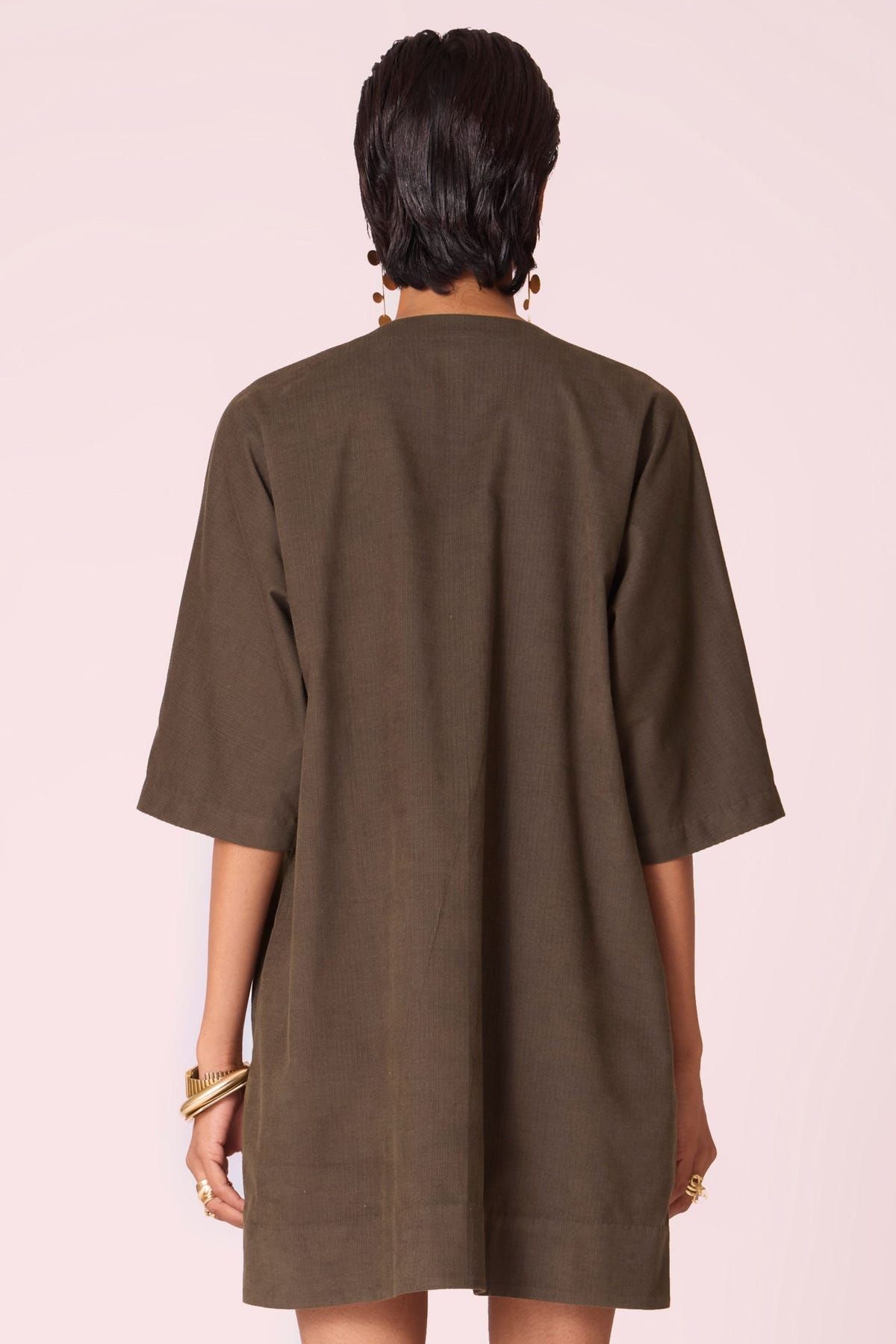 Stad Olive Needlecord Shift Dress - image 8