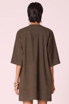 Stad Olive Needlecord Shift Dress view 8