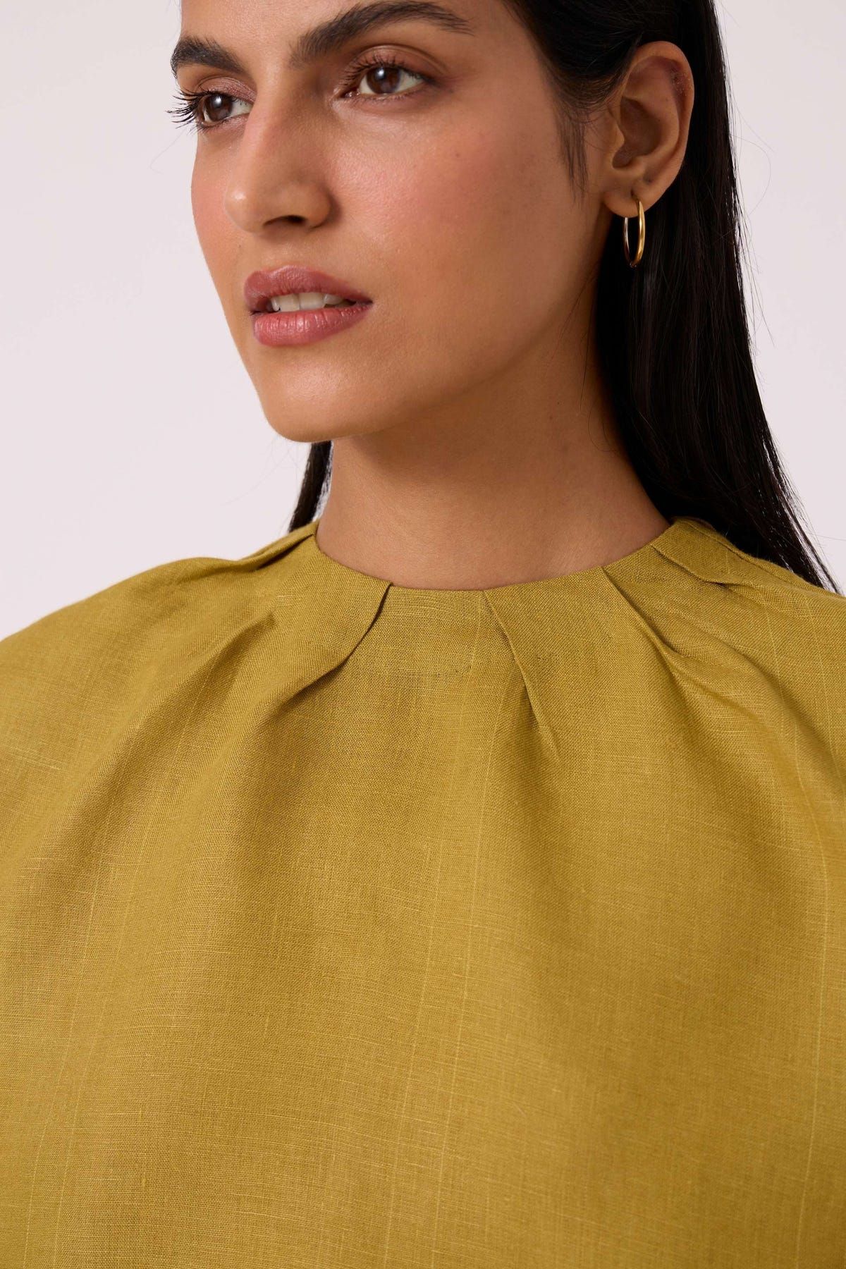 Bourne Olive Linen Top - image 5