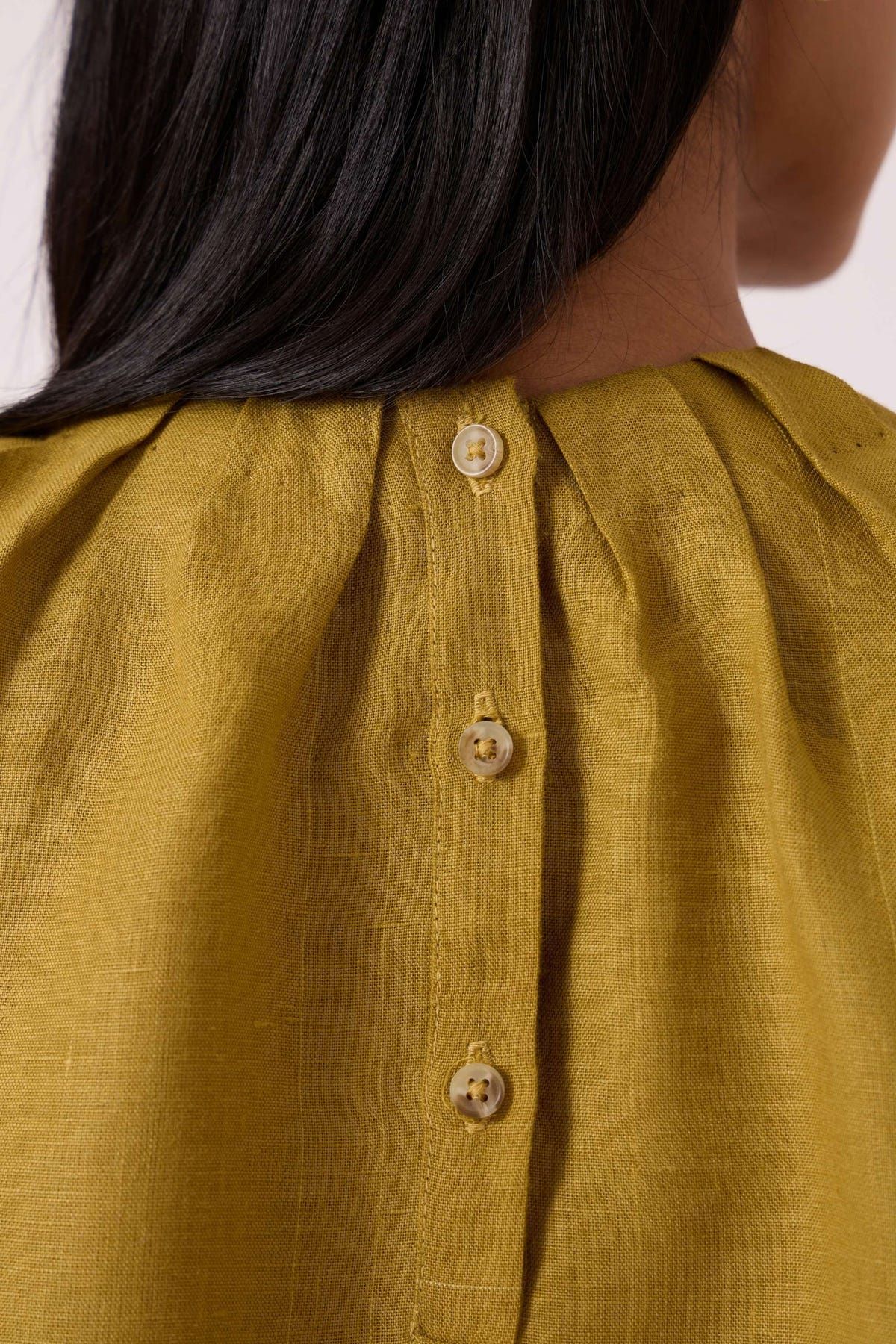 Bourne Olive Linen Top - image 9
