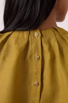 Bourne Olive Linen Top view 9