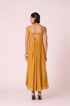 Zvuk Yellow Embroidered Maxi Dress view 12