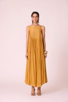 Zvuk Yellow Embroidered Maxi Dress view 2