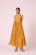 Zvuk Yellow Embroidered Maxi Dress view 4