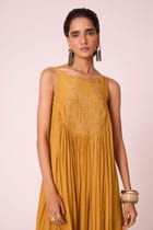Zvuk Yellow Embroidered Maxi Dress view 5