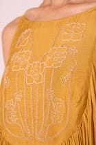 Zvuk Yellow Embroidered Maxi Dress view 7