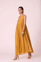 Zvuk Yellow Embroidered Maxi Dress view 10