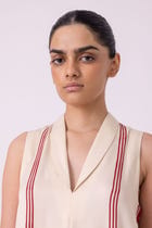 Eileen Red Striped Midi Dress view 5