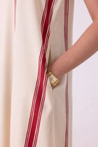 Eileen Red Striped Midi Dress view 8