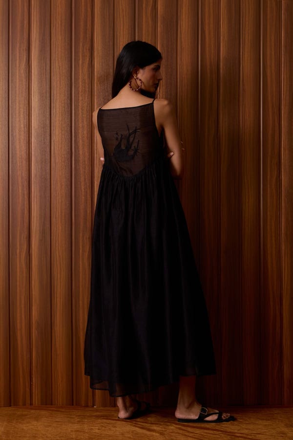 The Summer House — Vespera Black Handwoven Dress