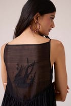 Vespera Black Handwoven Dress view 11