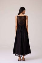 Vespera Black Handwoven Dress view 13