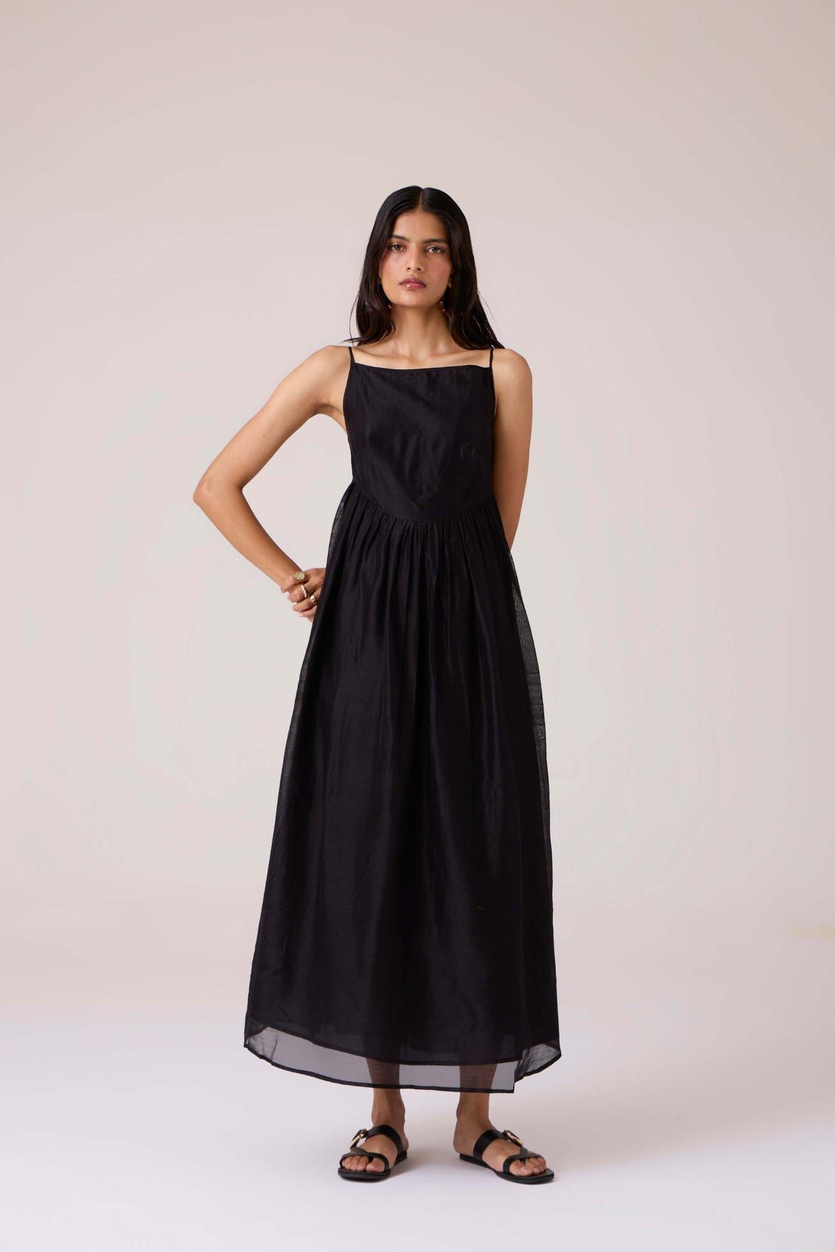 Vespera Black Handwoven Dress - image 2