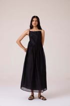 Vespera Black Handwoven Dress view 2