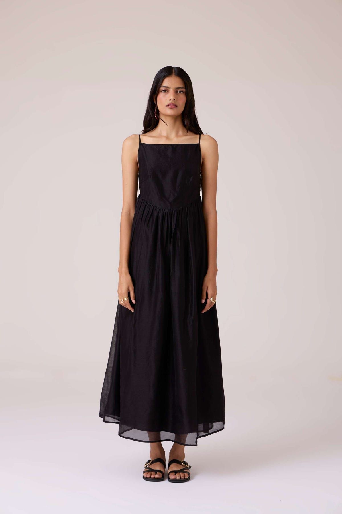 Vespera Black Handwoven Dress - image 3