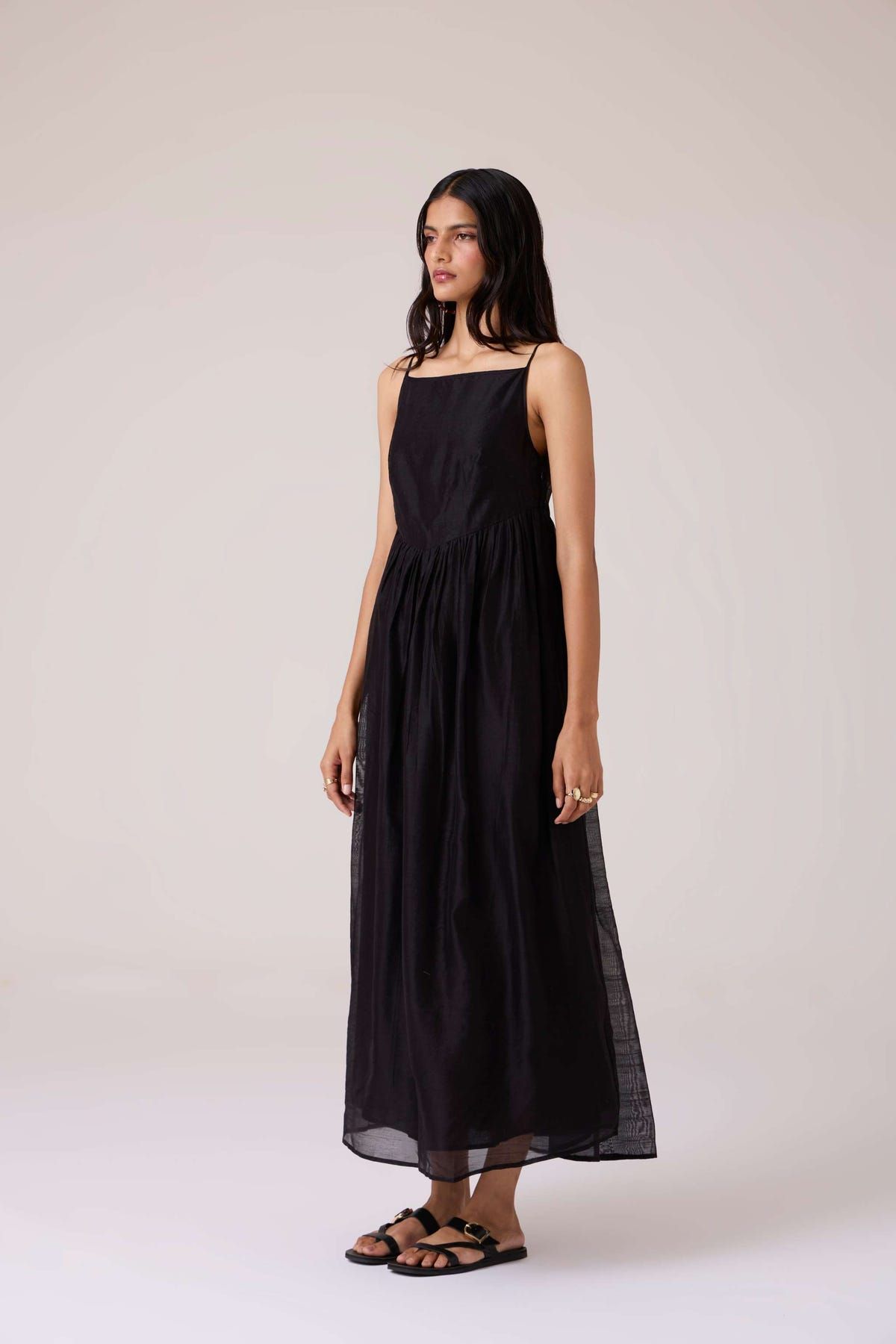 Vespera Black Handwoven Dress - image 4