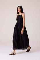 Vespera Black Handwoven Dress view 10