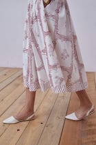 Maud Red Hand Printed Skirt view 4