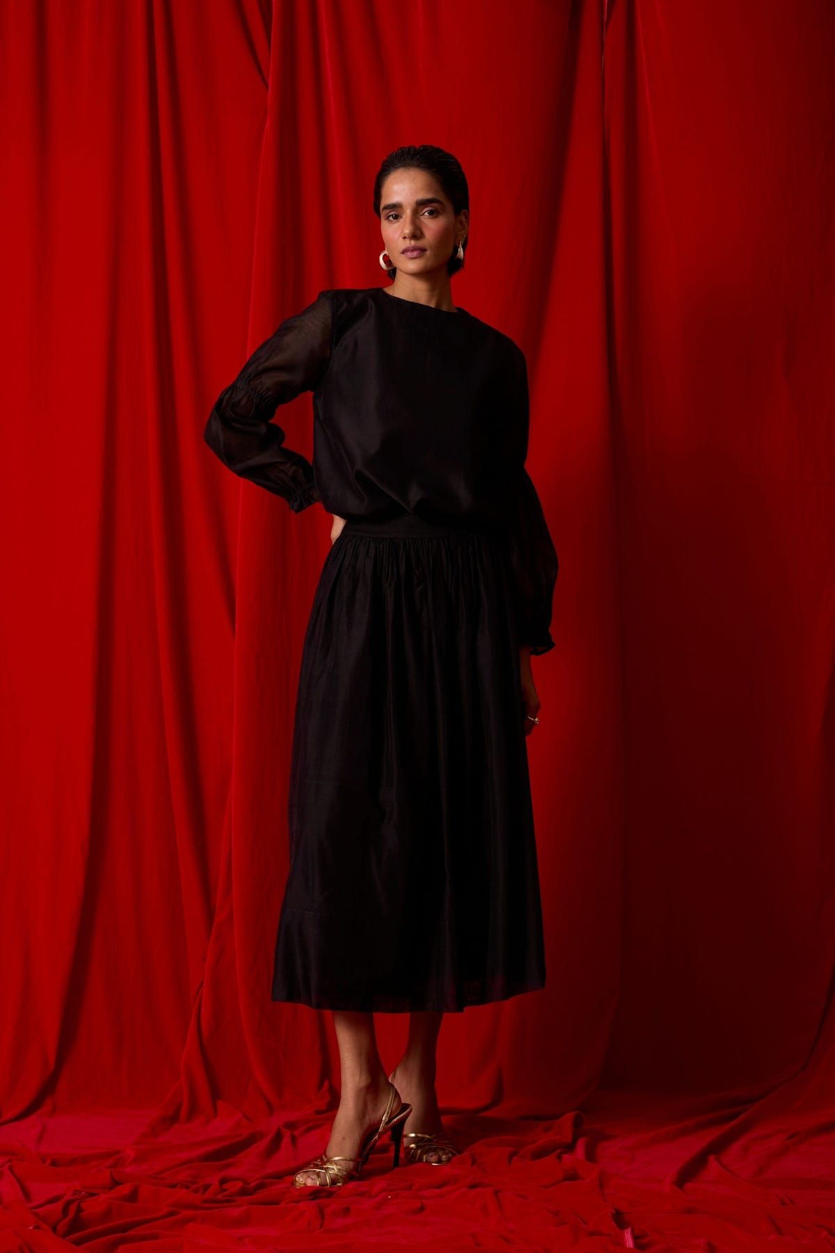 Atlas Black Handwoven Top - image 13