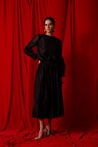 Atlas Black Handwoven Top view 13