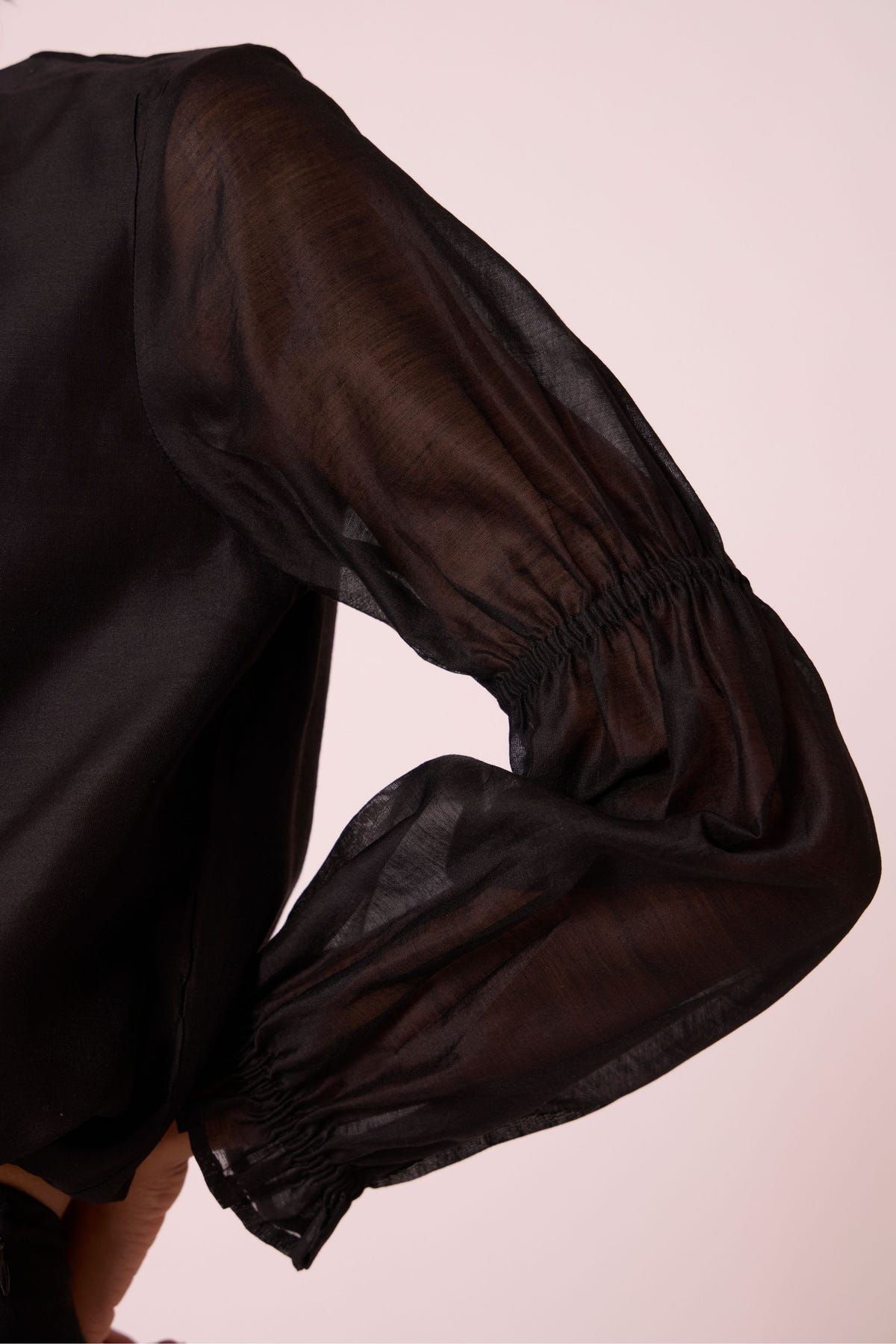 Atlas Black Handwoven Top - image 5