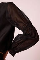 Atlas Black Handwoven Top view 5