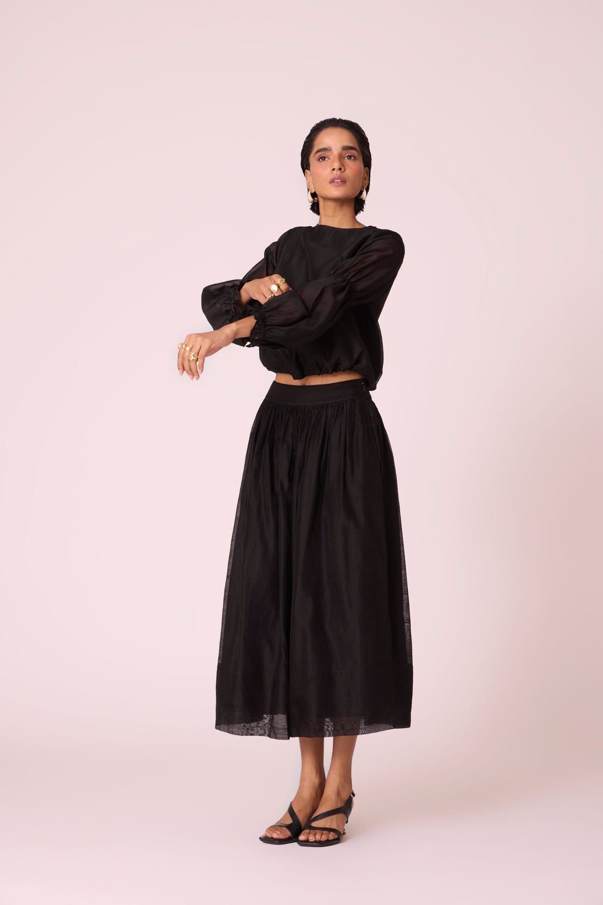 Atlas Black Handwoven Top - image 7