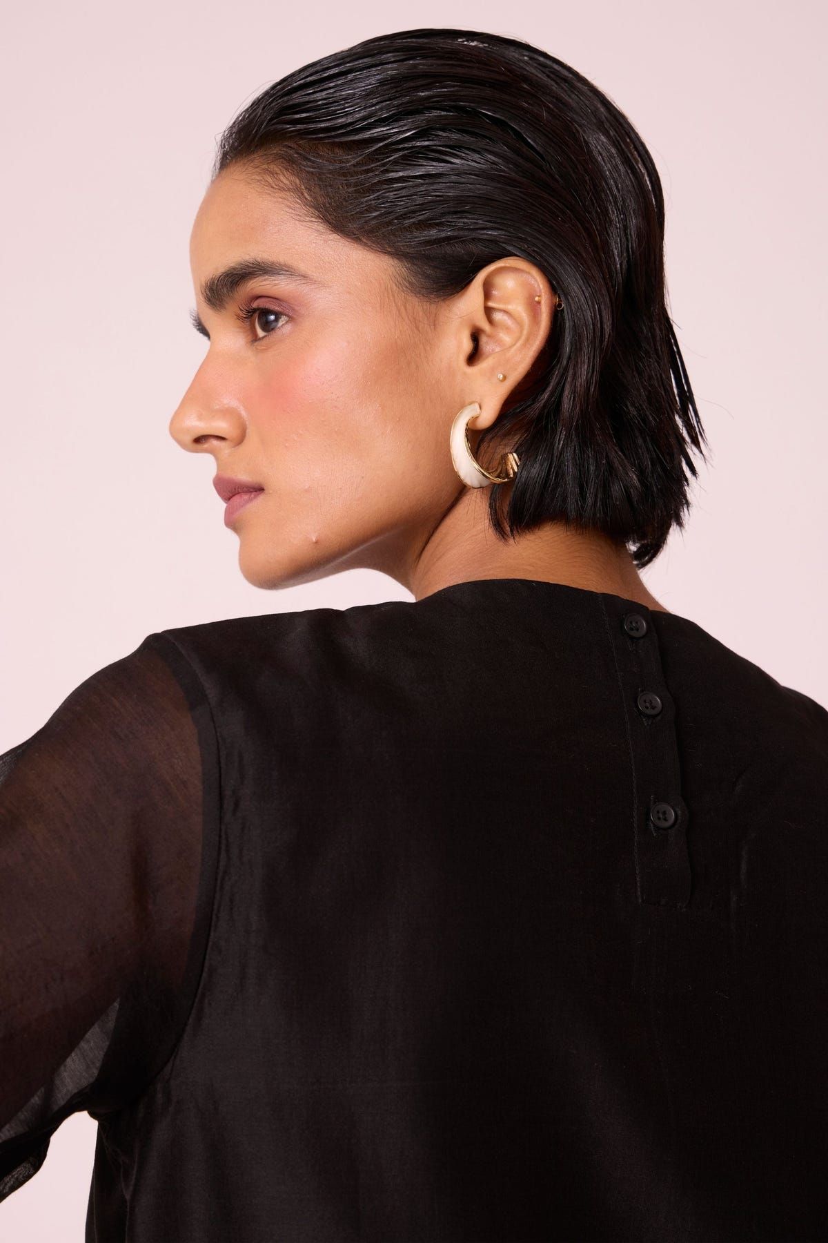 Atlas Black Handwoven Top - image 8