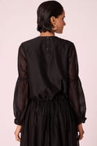 Atlas Black Handwoven Top view 9