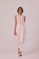 Pomelo Red Striped Handwoven Tunic view 8