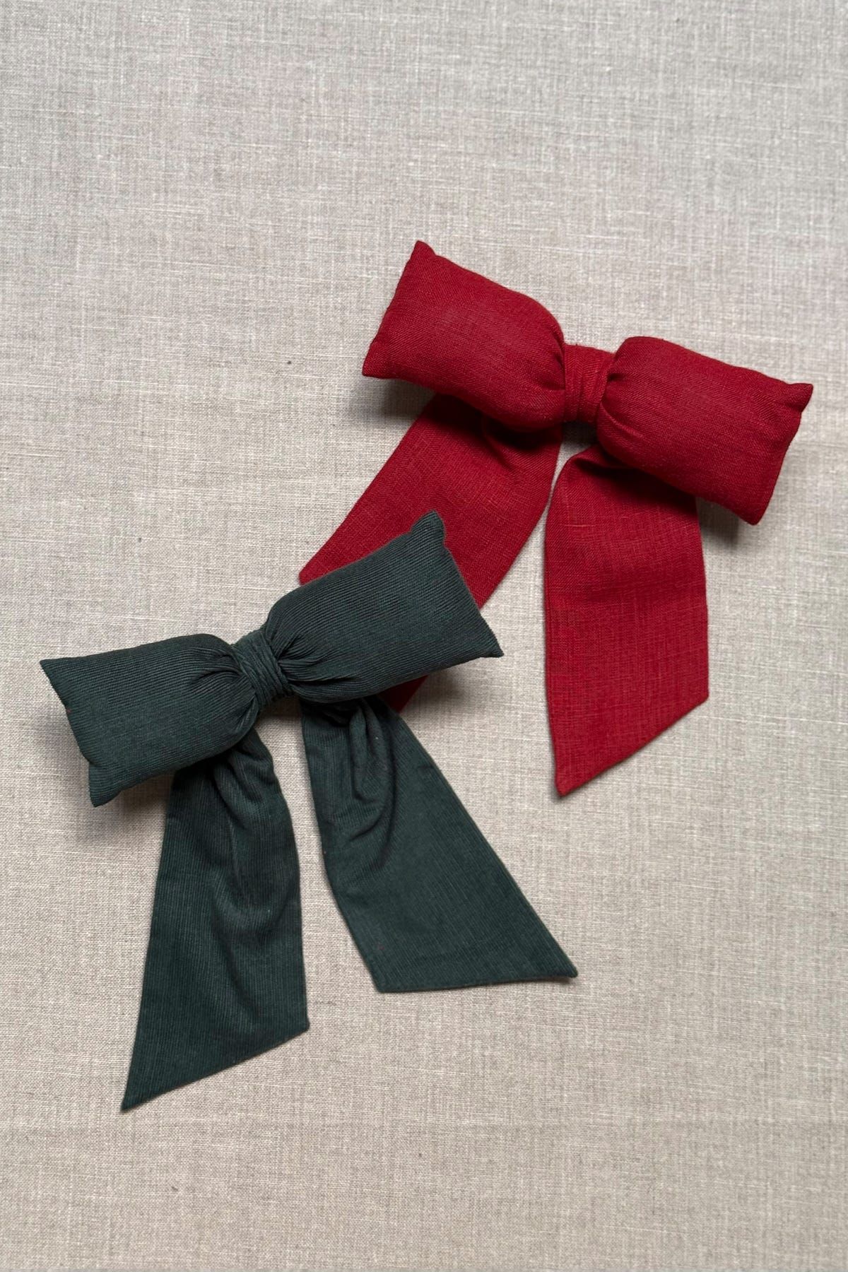 Green Corduroy Bow - image 6