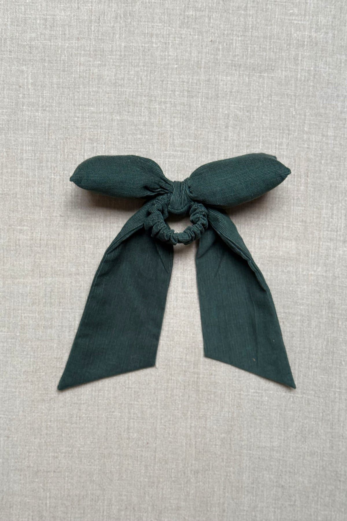 Green Corduroy Bow - image 7