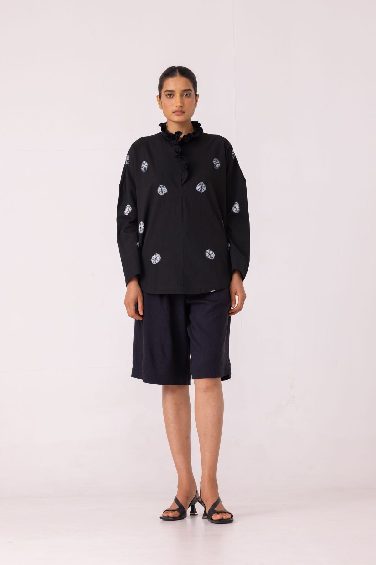 Eowyn Black Bandhani Handwoven Shirt - image 2