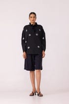 Eowyn Black Bandhani Handwoven Shirt view 2