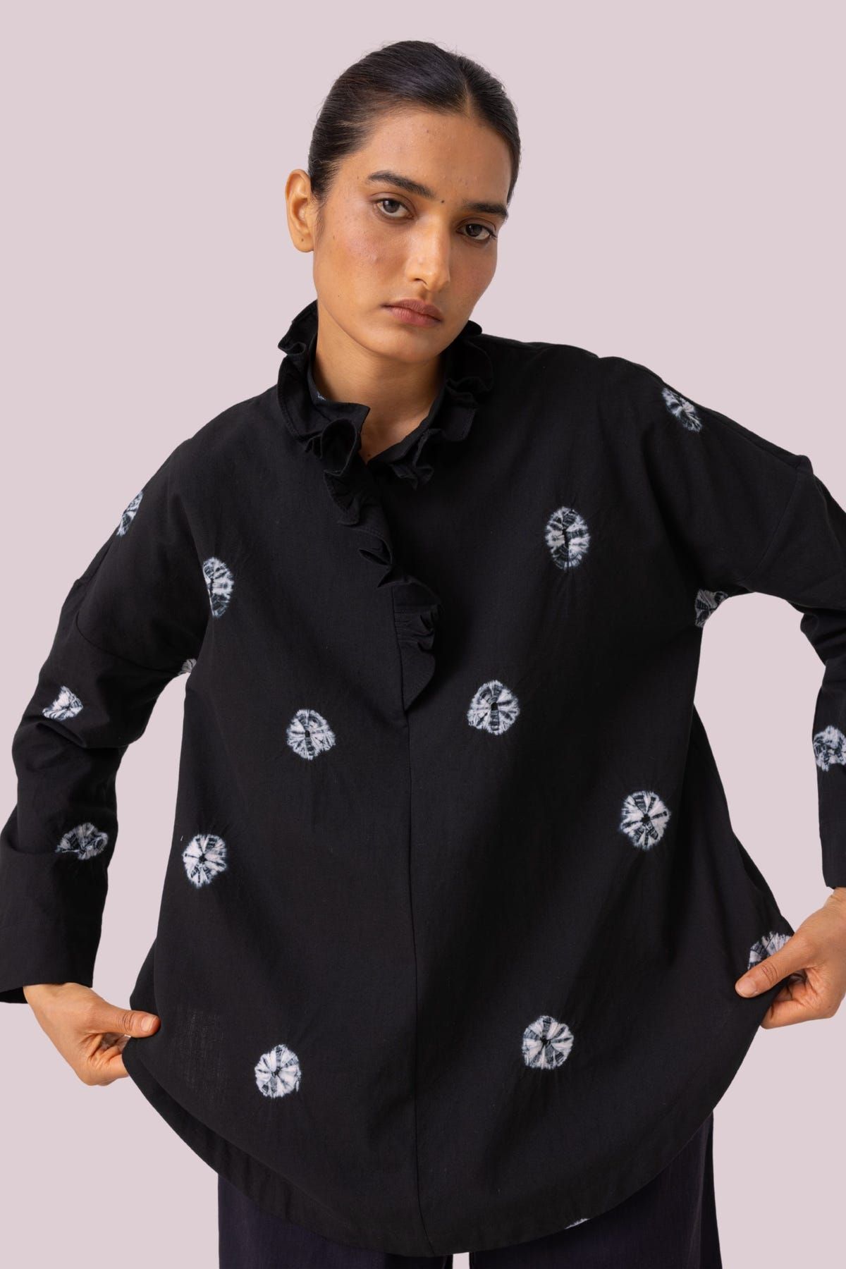 Eowyn Black Bandhani Handwoven Shirt - image 4