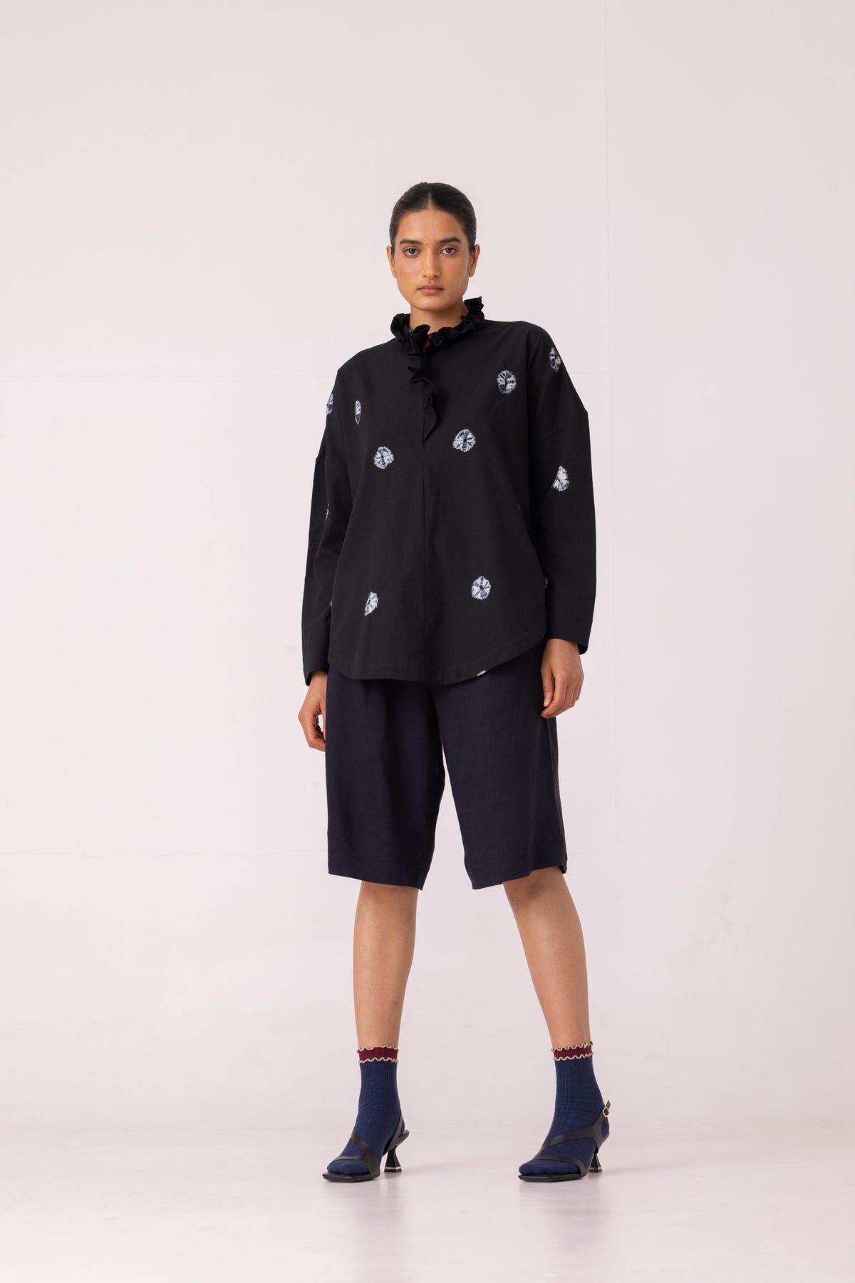Eowyn Black Bandhani Handwoven Shirt - image 5
