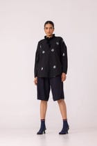 Eowyn Black Bandhani Handwoven Shirt view 5