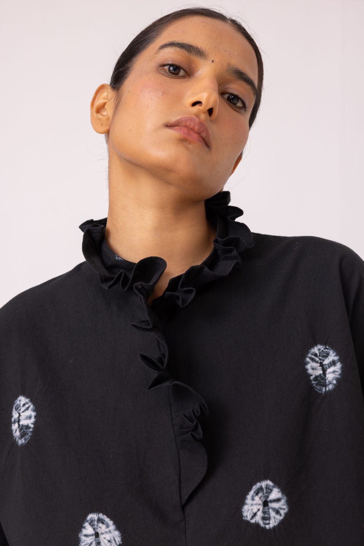 Eowyn Black Bandhani Handwoven Shirt - image 6