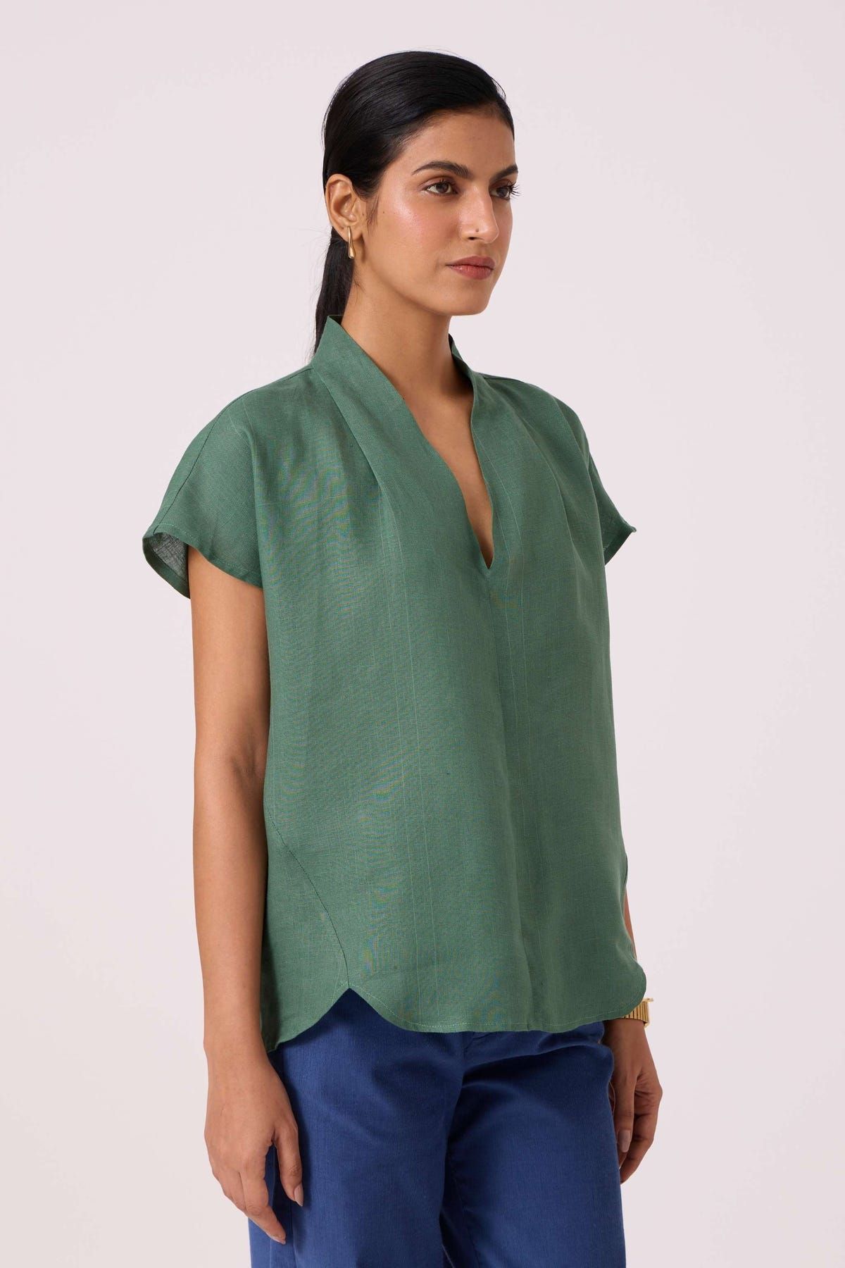 Orion Green Linen Top - image 5