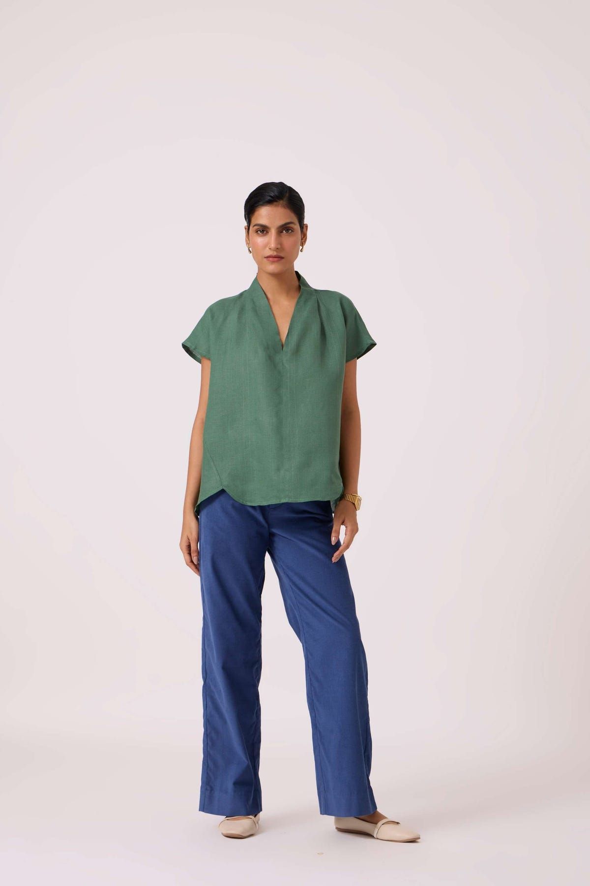Orion Green Linen Top - image 6