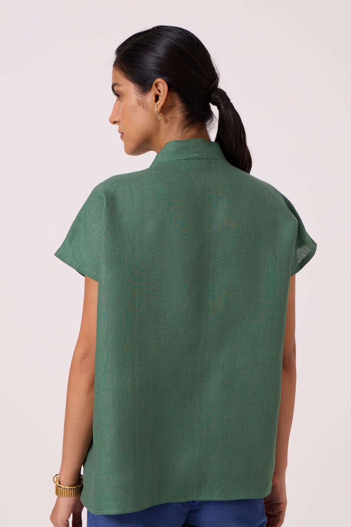 Orion Green Linen Top - image 8